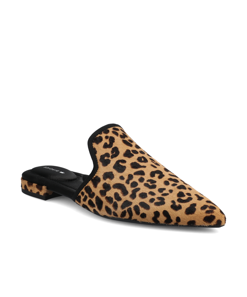 The Goldfinch 15 Mule - Leopardprint Haircalf
