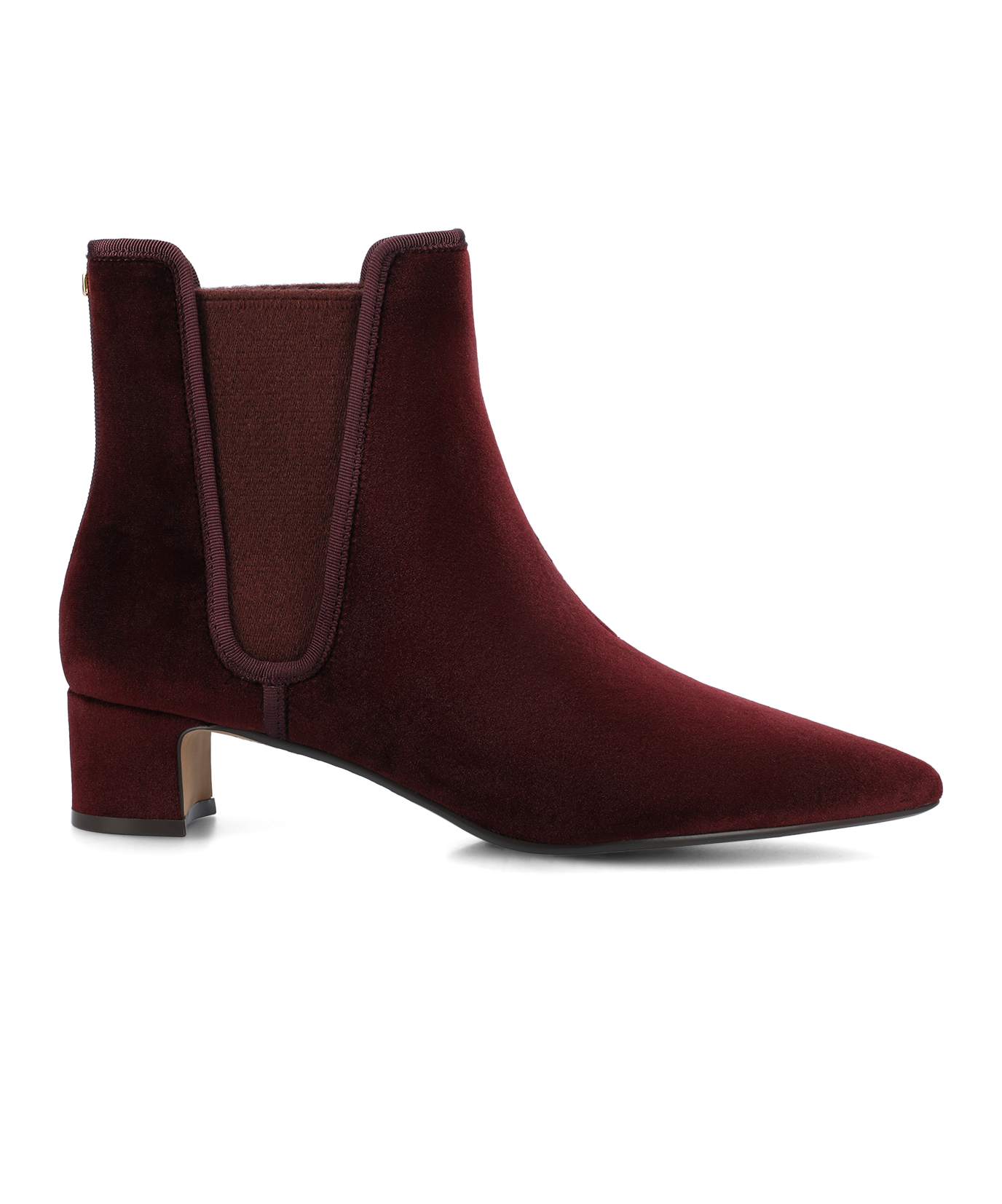 The Goldfinch 40 Chelsea Bootie - Burgundy Velvet - Image 3