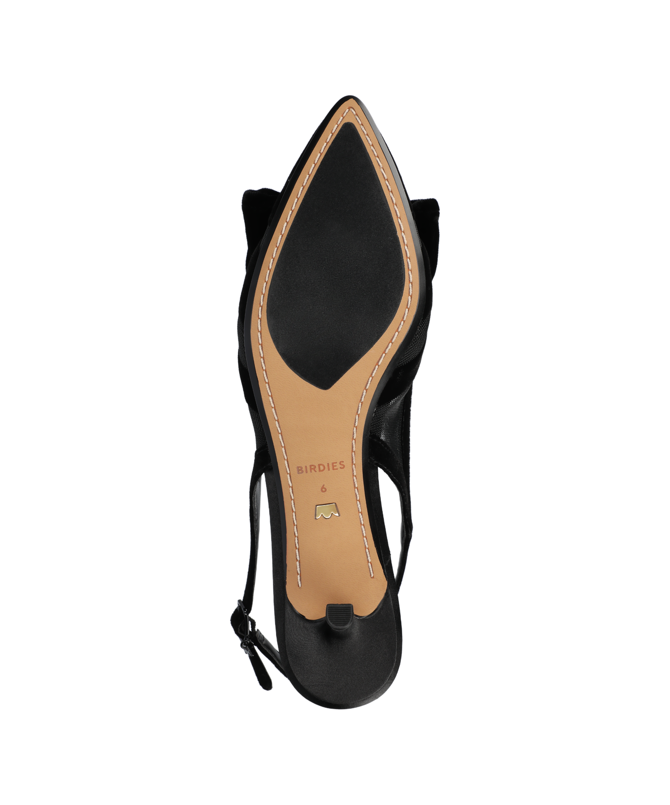The Goldfinch Kitten Heel - Black Velvet Mesh - Image 3