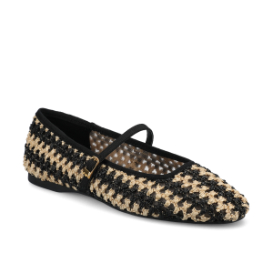 The Hummingbird Mary Jane - Black/Natural Openweave