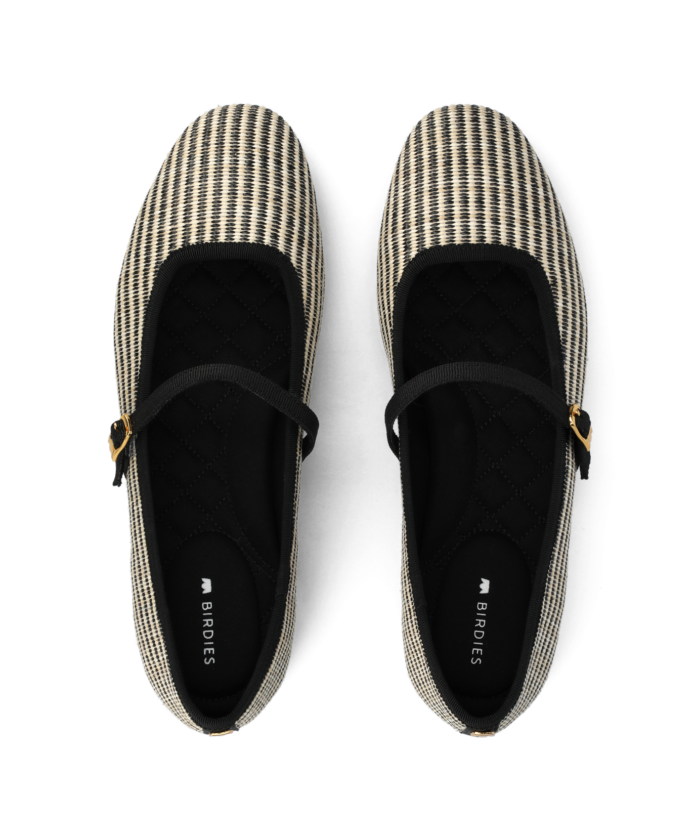 The Hummingbird Mary Jane - Black/Off White Two Tone Raffia - Image 7