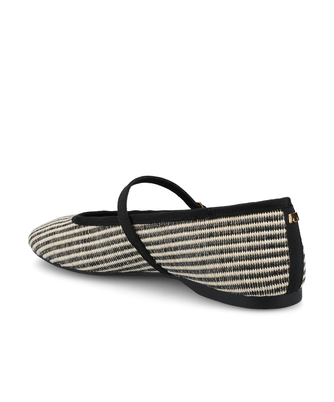 The Hummingbird Mary Jane - Black/Off White Two Tone Raffia - Image 5