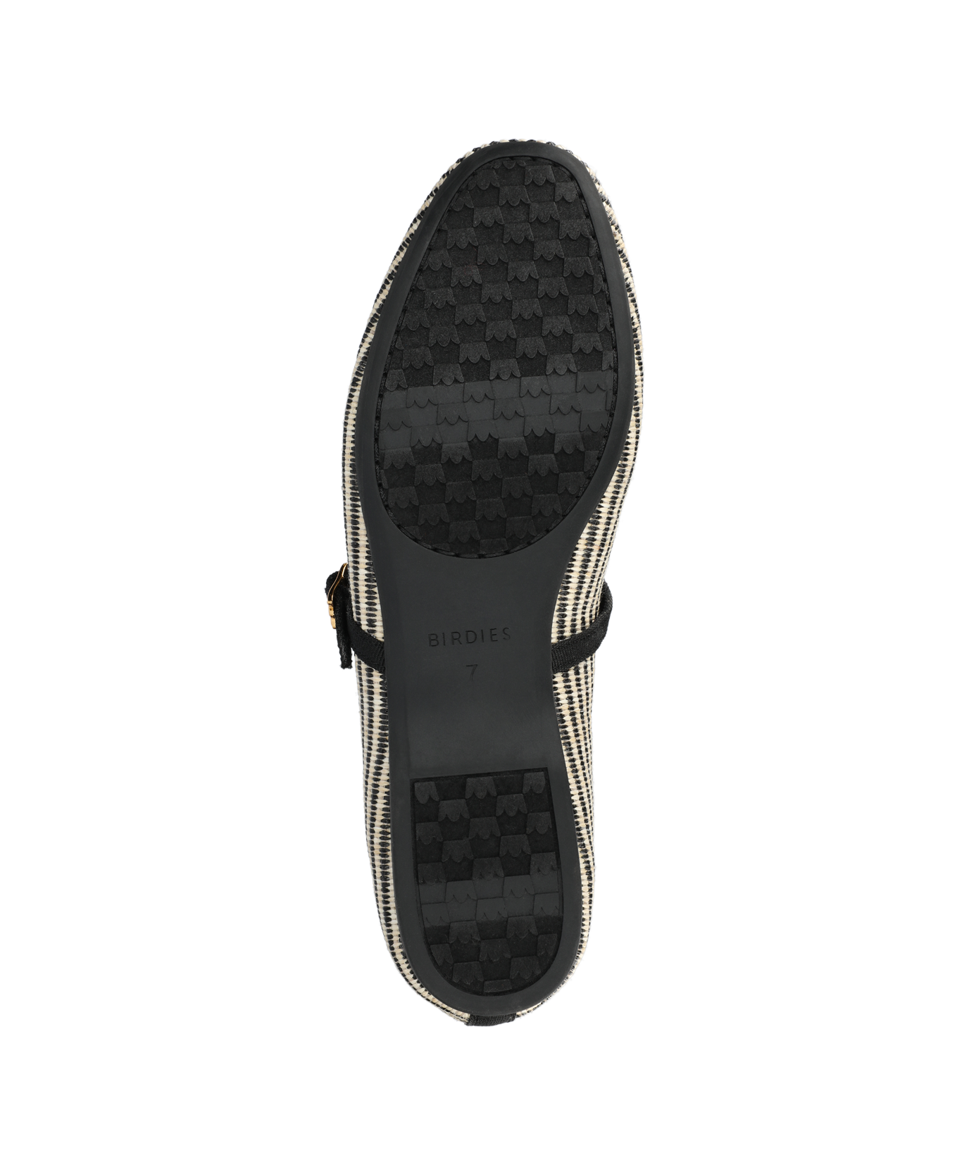 The Hummingbird Mary Jane - Black/Off White Two Tone Raffia - Image 6