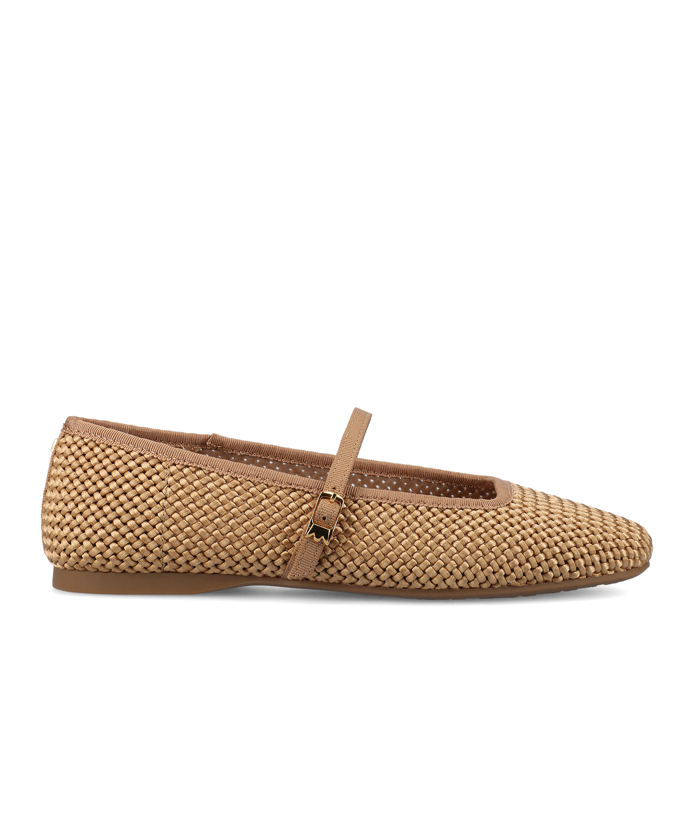 The Hummingbird Mary Jane - Gold Woven Satin - Image 6
