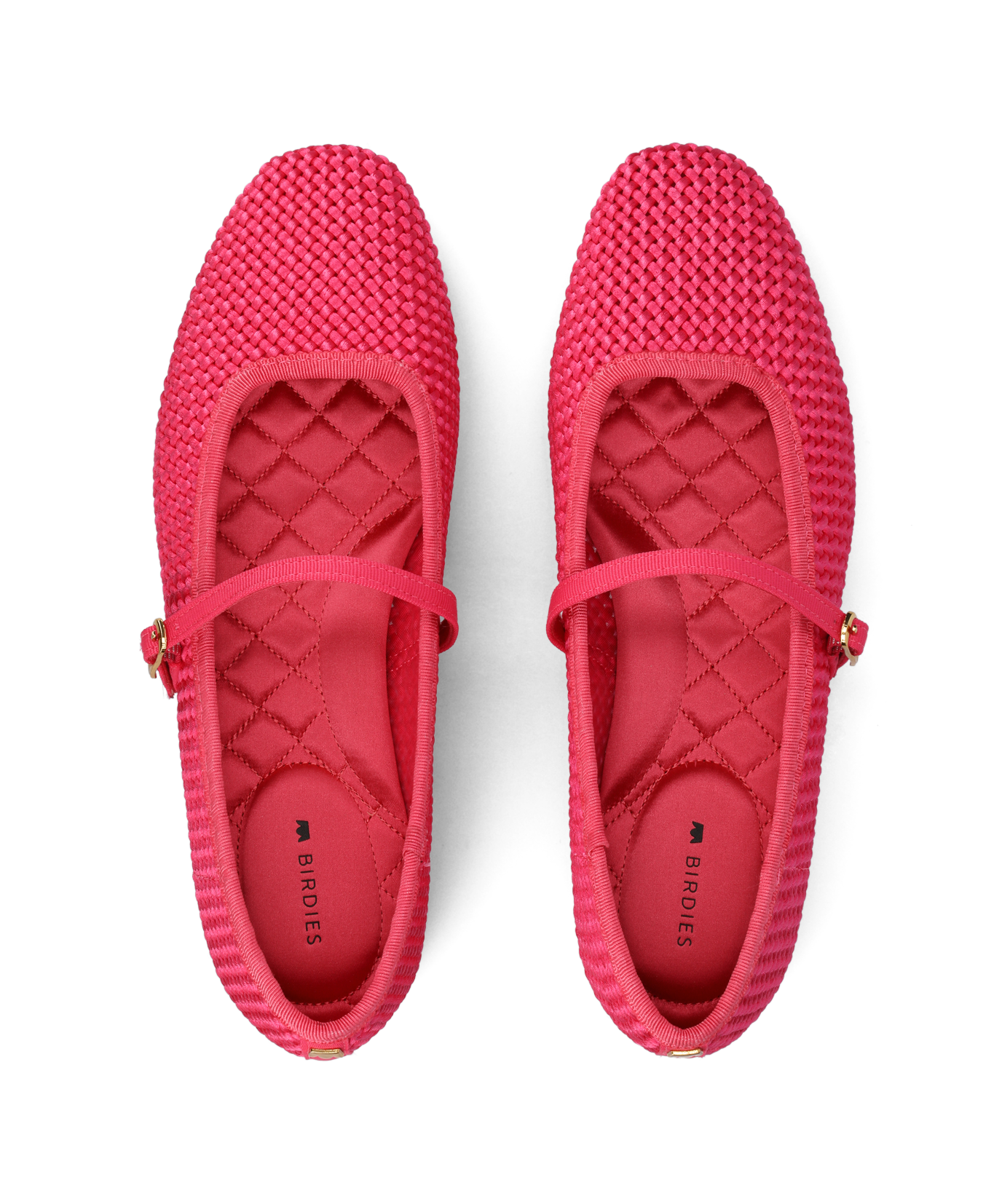 The Hummingbird Mary Jane - Hot Pink Woven Satin - Image 8