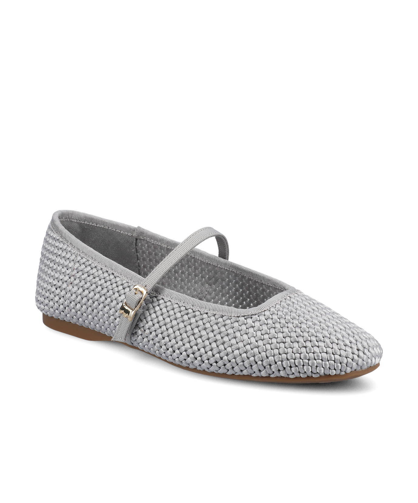 The Hummingbird Mary Jane - Silver Woven Satin