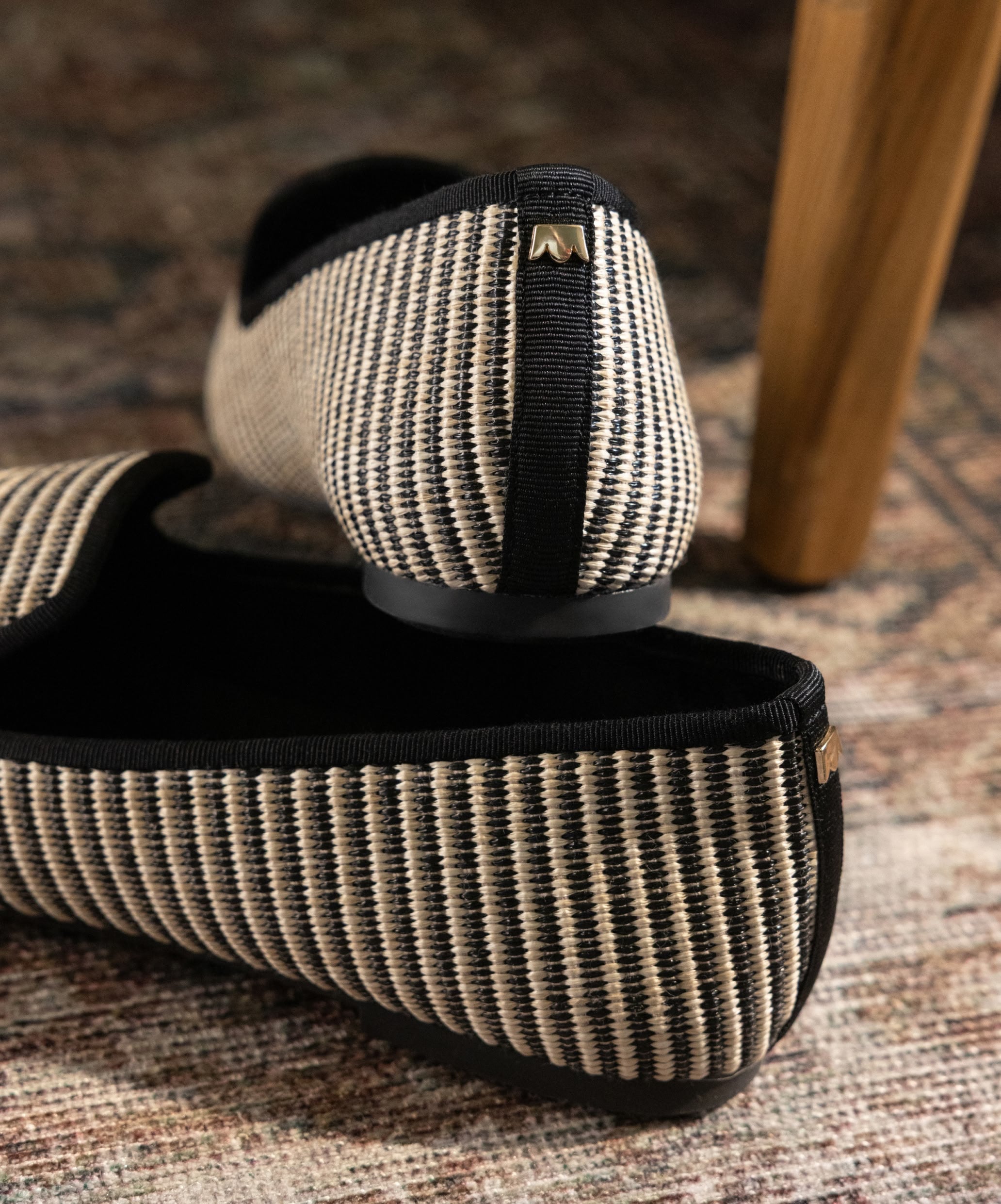 The Starling - Black/Off White Two Tone Raffia - Image 3