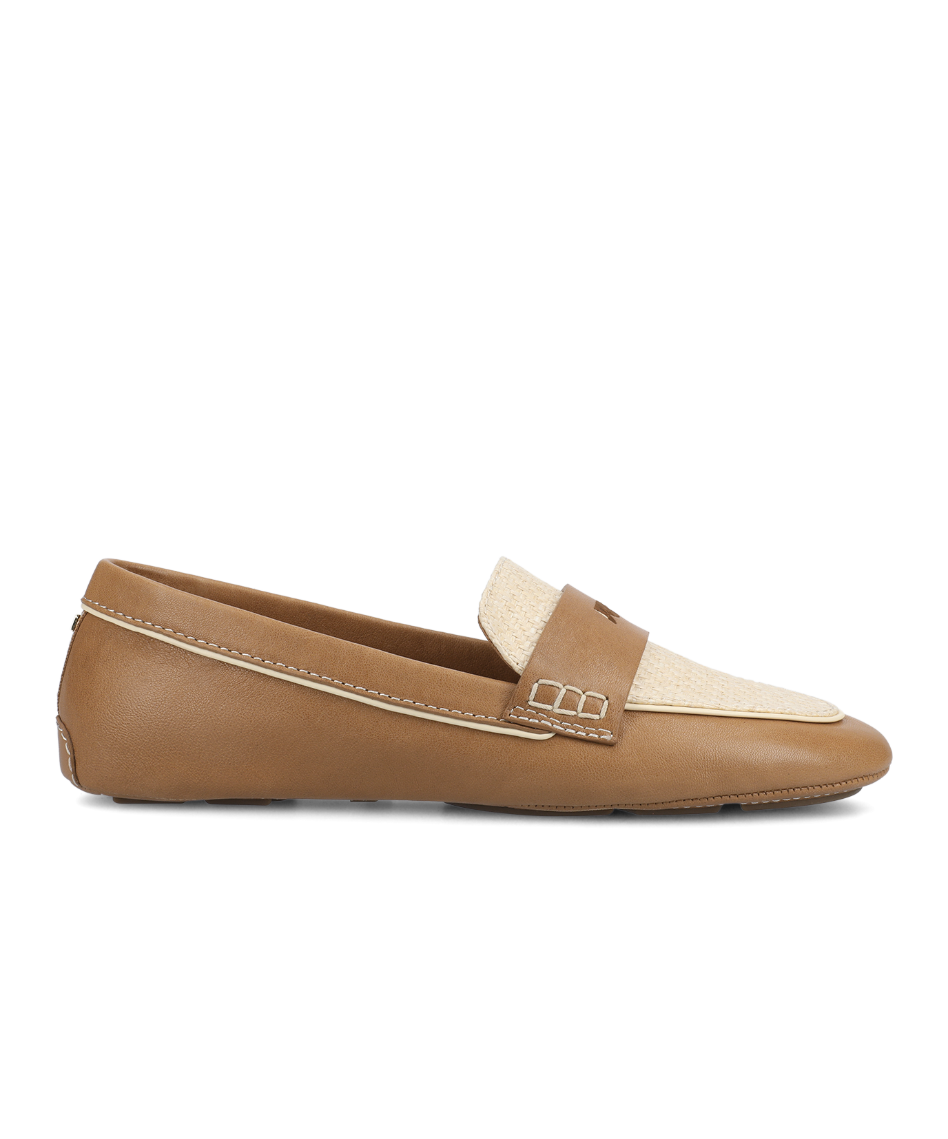 The Vesper Driver - Cappuccino Leather Raffia - Image 5